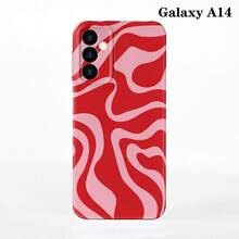 1pc Minimalist Asymmetrical Patchwork Pattern Glossy Hard Shell Phone Case, Suitable For IPhone 11/12/13/14/15/16 Pro Max