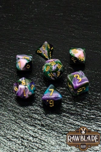 RAWBLADE - Ensemble de dés multicolores (RW-FC014) - Noir - Voir 1