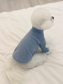 1pc New Autumn/Winter Pet Hoodie, Love Design, Suitable For Small Dogs Like Teddy, Poodle, Yorkshire Terrier