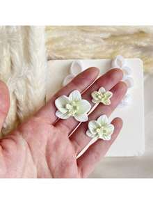 Floral Polymer Clay Cutters Soft Clay Cutting Dies Set For DIY Jewelry - High Precision, Handmade Gift Crafting Tools For Hair Clips, Pendants, Earrings & Brooches