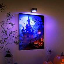 6/3/1 Stück RGB LED kabelloser Metall Wandkunst Leuchte, magnetische Wandleuchte, LED Kunst Displayleuchte, batteriebetriebene kabellose LED Zeichenleuchte, Nachtlicht, geeignet für Wanddekoration, Heimdekoration, Nachttisch, Schlafzimmer, Arbeitszimmer, Treppenhaus, Flur, Inneneinrichtung, Fotorahmen Kunstporträt, Weihnachtsdekoration, 150mAh Fernbedienung