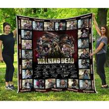 The Walking Dead Quilts, Horror Movies Quilts Blanket Soft And Cozy Luxury - 白色 - 查看 2