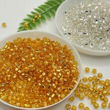 3mm Glass Seed Bead Set, Gold & Silver Asymmetrical Rice Beads - DIY Bracelets, Necklaces, Embroidery Crafts - Perfect Gift For Mothers And Friends