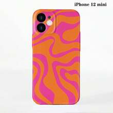 1 件极简主义电影不对称拼布图案硬质手机壳，表面光滑，适用于 11/12/13/14/15/16 Pro Max - 彩色 - 查看 9