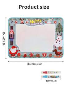 80*60cm Children's Water Doodle Mat Toy, Large Size Water Magic Painting Pad, 3 Themes Available: Christmas/Rabbit/Elf, Reusable Water Drawing Mat, Best Toy Gift For 3-6 Years Old Boys And Girls, Art Enlightenment Gift For Christmas/Halloween