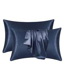 Available In Many Colors Solid Color Pillowcase, Imitation Silk Pillow Case For Hair And Skin, Luxurious And Silky Smooth, Ultra Soft And Breathable, Machine Washable, Soft Pillow Cover With Envelope Closure For Bedroom, Bedding Supplies Gift For Women Man, Luxury Bed Pillow Cover, Ultra Soft Hotel Pillow Protector, Good Gifts For Mum Dad Friend Andtravel Sleep, Wedding Gift, No Filler, Black, White, Gray, Khaki Home Decor Bedroom Decor Room Decor Aesthetic Room Decoration Stuff Living Room Decor Cushion Covers Cushion Pillow Cases - Multicolor - View 20