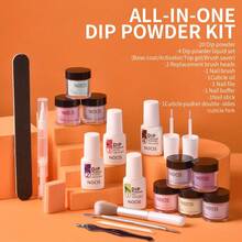 Dip Powder Nail Kit Starter, 20 Colors Dipping Powder Liquid Set Base&Top Activator For French Nail Art Salon DIY Manicure Kit. - Multicolor - View 5