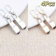 2/4/5/10 piezas Kit de reparación de cabezal de cremallera desmontable ondulado, recambios de tirador de cremallera para bolsos, zapatos, ropa, accesorios de costura DIY, herramienta de reparación rápida para cremalleras dañadas en equipaje, bolsas de viaje