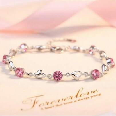 Pulseras y Brazaletes para Mujeres Elegantes con Colgante de Corazón  | Accesorios de Moda, Regalos Románticos, Detalle Ideal para Novia, Amiga o San Valentín