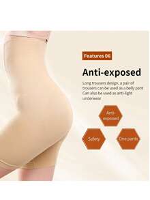 High Waist Seamless Tummy Control Body Shaper Shorts For Women Plus Size 3D Slim Fit Butt Lifting Underwear Soft Breathable Fabric Ideal For Postpartum Recovery Daily Life And Workout - Apricot - View 11