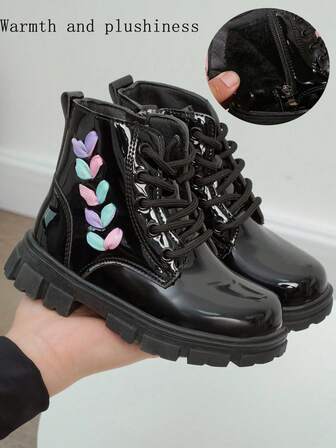 1 双全新彩色编织条纹三叶草图案时尚靴子