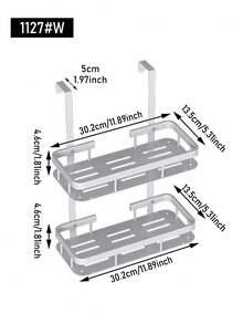 1pc Of Wall-Mounted Storage Rack For The Bathroom, Designed For Holding Shower Items, Bathrobes, And Towels, Also Suitable For Kitchen And Home Organization.