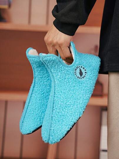 Men's Indoor Slippers, Warm Wool Comfortable Non-Slip Ankle Shoes With Thermal Lined, Suitable For Indoor Wear, Autumn/Winter