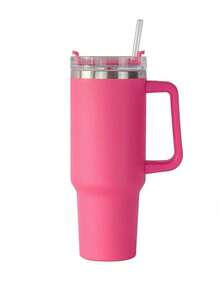 1 Pieza/1200ml(40OZ) - Vaso de viaje para auto de gran capacidad - Taza de acero inoxidable para frío - Taza de automóvil de acero inoxidable de gran capacidad - Taza de automóvil portátil con asa - Taza que mantiene el calor y el frío - Taza de agua portátil para auto