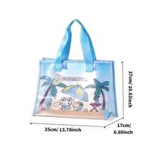 Miniso (1 pieza) La serie de piel negra de verano de los personajes de Sanrio Cinnamoroll Bolsa de playa que potencia los viajes de verano con personajes clásicos.