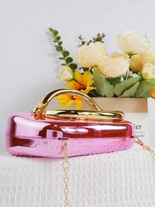 Geantă de mână metalică strălucitoare de lux pentru femei, geantă de seară elegantă, cu decor de bar metalic, pentru ocazii formale, cum ar fi gale, baluri, petreceri de Crăciun