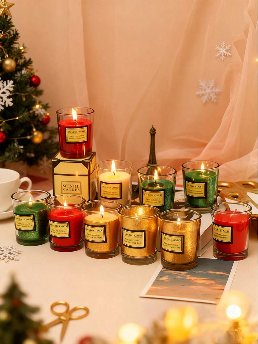 1支装干花香氛蜡烛，装于玻璃罐中，适合装饰、香薰和各种节日，可用作小蜡烛、自制大豆蜡烛杯、花瓶和自制大豆蜡烛杯，是送给家人和朋友的完美礼物，香薰蜡烛罐装，适合生日、情人节或母亲节外出，香薰礼盒，圣诞装饰，情人节/新年/圣诞节礼物。