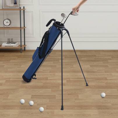 Bazargame Golf Stand Bag, Lightweight Golf Pencil Bag With Adjustable Shoulder Strap, Golf Stand Carry Bag With Two-Way Partition And Pocket, For Men And Women, Holds 3-5 Clubs
