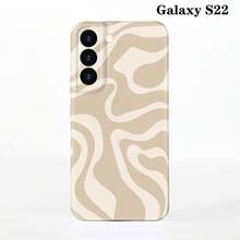1pc Minimalist Asymmetrical Patchwork Pattern Glossy Hard Shell Phone Case, Suitable For IPhone 11/12/13/14/15/16 Pro Max
