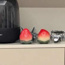 1 Piece Of Simulated Ceramic Fruit Persimmon Money Jar, Tea Sealed Jar, Creative Strawberry Ceramic Jar, Home Decoration Ornament