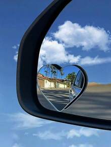 A Pair Of Heart-Shaped Blind Spot Mirrors, Car Heart-Shaped Blind Spot Mirrors, Car Frameless Blind Spot Mirrors, 360-Degree Wide-Angle Convex Mirrors, Sector-Shaped Blind Spot Rearview Mirrors, Parking Mirrors - 均碼 - 查看 7