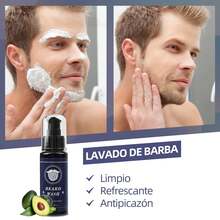 Kit de Cuidado de Barba para Hombres - 8 en 1 con Aceite, Cepillo, Rodillo, Champú, Peine, Álsamo y Tijera - Ideal como Regalo para Papá, Novio o Caballero - Azul 8pcs con rodillo - Ver 3