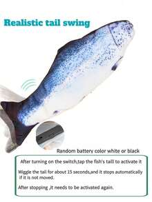 Electric Cat Toy Fish Pet Cat Toys Simulation Fish Swing Kitten Dance Fish Toy Funny Cats Chewing Playing Supplies USB Charging - Multicolor - View 6