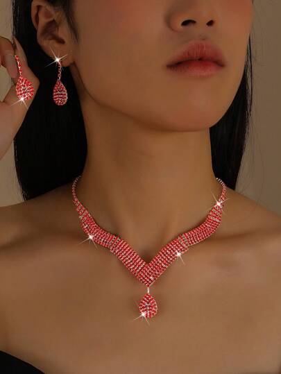 Set da 3 pezzi di gioielli da donna con stampa floreale, set di collana, orecchini e bracciale, accessori per feste, strada e matrimoni