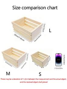 1/3pcs Small Wooden Storage Box, Suitable For Desktop Organization, Suitable For Home Office Storage Rack, Small Storage Basket Container,Halloween Decorations, Suitable For Halloween, Christmas, Holiday Gifts, Holiday Ornaments ﻿