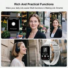 1.83" Full Screen Metal Body Wireless Voice Call Smart Watch Compatible With IOS And Android, With Multiple Sports Modes, Abundant Watch Faces, Built-In Games, AI Voice Control, Suitable For Men And Women