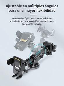 1 piezas Soporte de teléfono móvil para coche, marco de soporte para coche, salida de aire de navegación, soporte fijo, tipo ventosa de conducción, suministro Interior,Soporte Para Celular Para Carro Universal, Base para Auto 360. - Negro - Ver 7