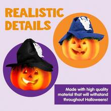 Paquete de 6 Accesorios Decorativos de Espuma de Calabaza para Halloween - amarillo - Ver 5