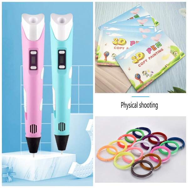 1 Set 3D Printing Drawing Pen Kit - DIY Drawing And Printing Tools, Enhance Creativity And STEM Learning Skills, 12 Colors PLA Refill Filament 45m Total, Multi-Mode DIY Craft Tools With LCD Screen, Sketchpad And Stand, Perfect Birthday Or Christmas Gift