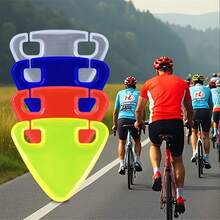 多色反光应急尾灯，适用于夜间骑行，高可见度自行车配件 - 无需电池，增强夜间能见度和道路安全，车辆安全配件，山地车和公路车应急警示灯，自行车配件，摩托车配件