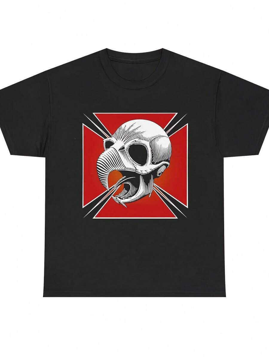 Tony Hawk SKULL Made In Usa Fun Tee Black T-Shirt Size S-4X Casual Uni Cool Cotton Gildan - 風格8 - 查看 1