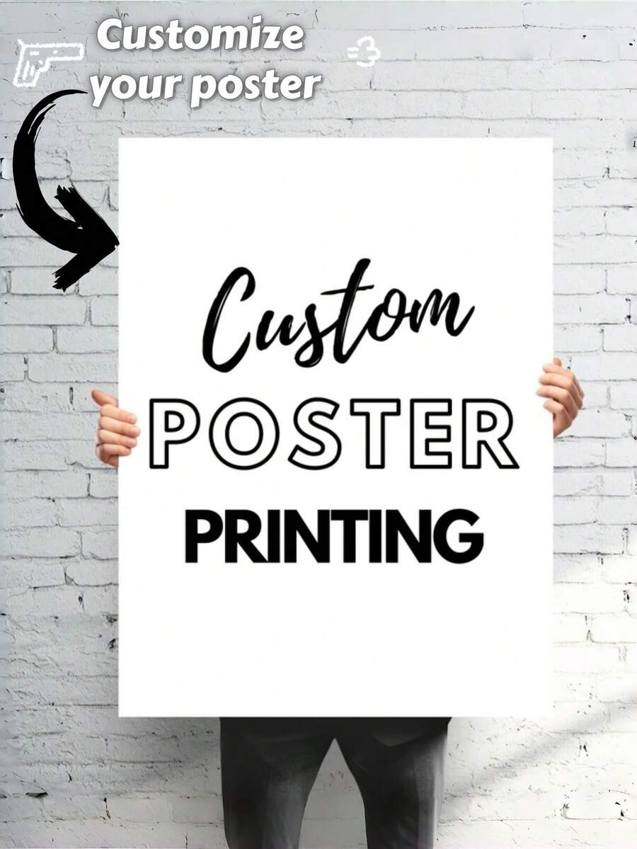 1pc Customized Photo Poster - Personalize With Your Own Photo, High-Quality Printing On Photo Paper, Canvas Or Self-Adhesive Material, Perfect For Weddings, Parties, Home Decor, Christmas Decorations, Elegant Minimalist Design - Multicolor 2 - View 1
