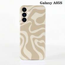 1pc Minimalist Asymmetrical Patchwork Pattern Glossy Hard Shell Phone Case, Suitable For IPhone 11/12/13/14/15/16 Pro Max