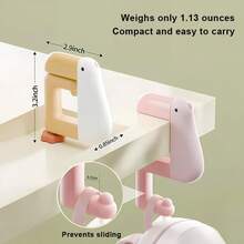 5-Abnehmbare Schultaschenhaken - geeignet für Schüler, um Taschen an der Seite der Schultische aufzuhängen - Rosa (5 Stück) - Übersicht 3