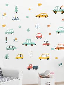 卡通车辆墙贴，适用于房间，工程卡车起重机挖掘机墙贴，卧室墙贴 - 彩色 - 查看 7