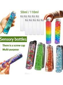 1/5/10/30个塑料试管45ml/50ml/110ml透明塑料试管口香糖试管，浴盐瓶圣诞生日礼物透明塑料试管，食品接触级试管瓶，糖果瓶，带螺旋盖的塑料试管 - 彩色 - 查看 13