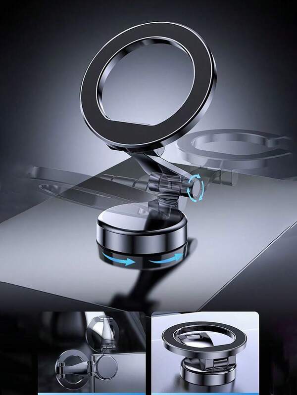 360° drehbarer magnetischer Handyhalter Multifunktions-Handyhalter (Schwarz) kompatibel mit iPhones und Android-Smartphones, geeignet für Autos, Duschen, Reisen, Fitnessstudios und glatte Spiegel, Handyhalterungen, Kfz-Zubehör, Geburtstage, Familie oder Freunde, Autohandyhalterungen