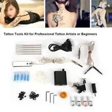 Kit de herramientas para tatuajes máquina liner shader tinta power needle accesorio profesional artista tatuador, equipo completo iniciación tatuaje, calidad superior mantenimiento fácil, compatible con tintas universales modernas - Tipo de Enchufe A USA (110-127V) - Ver 3