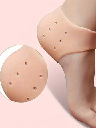 1 双硅胶柔软透气足跟保护垫，保湿足部护理，男女适用，秋冬