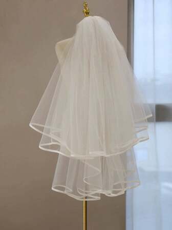 White Short Wedding Veil Pearl Rhinestone Bride Veils Bridal Veils Bachelorette Party Veil For Brides And Women