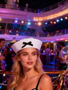 1 Set Assorted Polyester Sailor Cap, Yacht Captain Hat, Party Hat, Cosplay Costume, Nautical Accessories, Men's Hat, Men's Summer Hat, Hat, Women's Hat, Women's Clothing, Women's Hat, Men's Accessories, Pirate Hat, Sun Hat, Beach Hat, Women's Beach Hat, Women's Sun Hat, Summer, Adult Party, Cruise Party, Nautical Theme, Bar, Nightclub, Carnival, Bachelor Party, Celebration, Beach