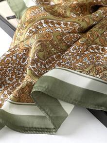 1pc New Bohemian Style Paisley Print Bandana, Women's Fashion Scarf/Shawl For Sun Protection, Suitable For Daily Wear And Vacation, Spring/Summer Elegant Hair Accessories Warm Hair Bands Winter Hair Accessories Elegant Headband - Green - View 6