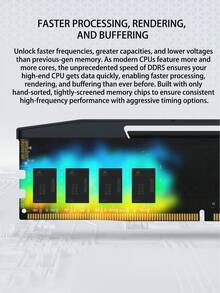 American Corsair DDR5 Desktop Memory Bar 16G 32G 5200 5600 6000 Ruler - Black - View 3