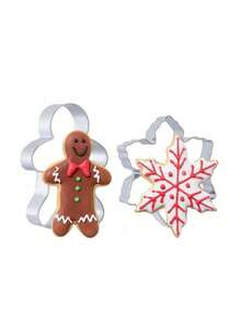 18 Pezzi - Set di Formine Natalizie, 6 Pezzi, Formine in Acciaio Inossidabile a Forma di Albero di Natale, Omino di Pan di Zenzero, Pupazzo di Neve, Fiocco di Neve, Volto di Babbo Natale, Perfette per Decorazioni e Regali Natalizi, Artigianato Festivo, Disegni Intricati, Lavorazione Dettagliata, Forniture per Hobby, Regali Fai-da-Te, Decorazioni Stagionali, Stampi Decorativi, Materiale Durevole, Strumenti per Hobby, Appassionati di Fai-da-Te - Grigio argento - Visualizzare 5