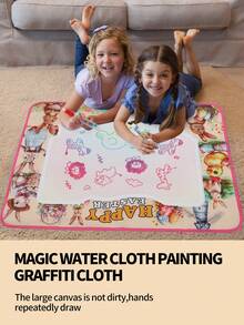 80*60cm Children's Water Doodle Mat Toy, Large Size Water Magic Painting Pad, 3 Themes Available: Christmas/Rabbit/Elf, Reusable Water Drawing Mat, Best Toy Gift For 3-6 Years Old Boys And Girls, Art Enlightenment Gift For Christmas/Halloween