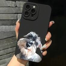 Cute Schnauzer Pattern Phone Case High Quality Protective Case Cover Suitable For Iphone16/15/14/13/12 11 Pro Max Series And 12Pro 13Promax 14Plus 15Plus 16Plus 12Mini 13Mini 14Pro X XS Xr Xsmax 7 8 7Plus 8Plus 15Promax 16Pro 14Promax 13Pro Max 12Pm And Other Models Birthday Gifts Holiday Gifts Friends Gifts Couple Phone Cases Boyfriend And Girlfriend GiftsSuitable For IPhone 17 Air - 黑色 - 查看 1